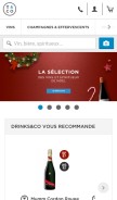 How drinksco.fr looks like on a mobile device such as an iPhone.