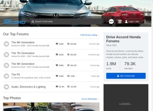 How driveaccord.net looks like on a tablet such as an iPad.