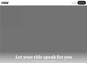 How drivecaar.com looks like on a tablet such as an iPad.