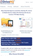How drivehq.com looks like on a mobile device such as an iPhone.