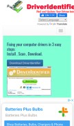 How driveridentifier.com looks like on a mobile device such as an iPhone.