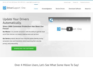 How drivershq.com looks like on a tablet such as an iPad.