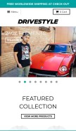 How drivestylestore.com looks like on a mobile device such as an iPhone.