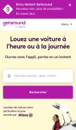 How drivy.com looks like on a mobile device such as an iPhone.