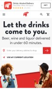 How drizly.com looks like on a mobile device such as an iPhone.