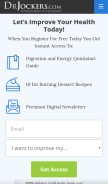 How drjockers.com looks like on a mobile device such as an iPhone.