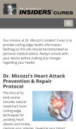 How drmicozzi.com looks like on a mobile device such as an iPhone.
