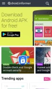 How droidinformer.org looks like on a mobile device such as an iPhone.