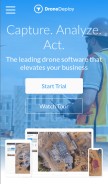 How dronedeploy.com looks like on a mobile device such as an iPhone.