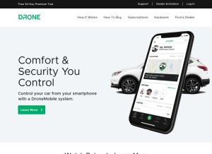 How dronemobile.com looks like on a tablet such as an iPad.