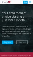 How drooms.com looks like on a mobile device such as an iPhone.