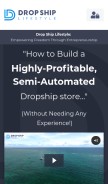 How dropshiplifestyle.com looks like on a mobile device such as an iPhone.