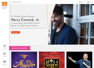 How drphillipscenter.org looks like on a tablet such as an iPad.