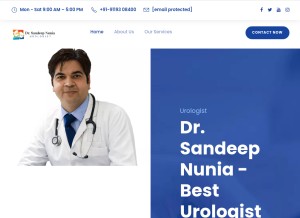 How drsandeepnunia.com looks like on a tablet such as an iPad.