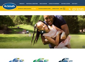 How drscholls.com looks like on a tablet such as an iPad.