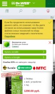 How drweb.ru looks like on a mobile device such as an iPhone.