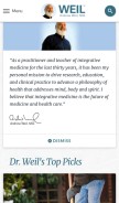 How drweil.com looks like on a mobile device such as an iPhone.