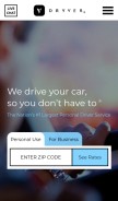 How dryver.com looks like on a mobile device such as an iPhone.