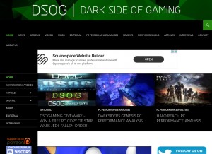 How dsogaming.com looks like on a tablet such as an iPad.