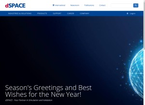 How dspaceinc.com looks like on a tablet such as an iPad.
