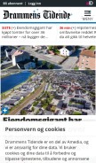 How dt.no looks like on a mobile device such as an iPhone.