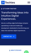 How dtechies.com looks like on a mobile device such as an iPhone.