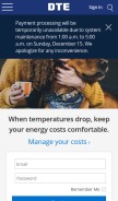 How dteenergy.com looks like on a mobile device such as an iPhone.