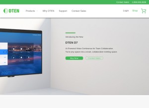 How dten.com looks like on a tablet such as an iPad.