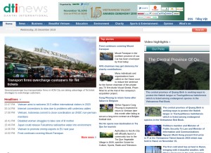 How dtinews.vn looks like on a tablet such as an iPad.