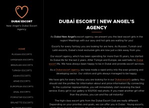 How dubaiescort.webnode.page looks like on a tablet such as an iPad.