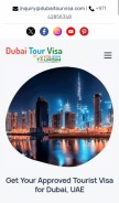 How dubaitourvisa.com looks like on a mobile device such as an iPhone.