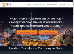 How dubaitranslationcompany.com looks like on a tablet such as an iPad.