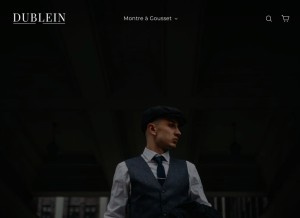How dublein.com looks like on a tablet such as an iPad.