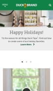 How duckbrand.com looks like on a mobile device such as an iPhone.