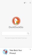 How duckduckgo.com looks like on a mobile device such as an iPhone.
