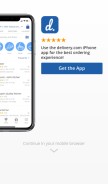 How dudes.delivery.com looks like on a mobile device such as an iPhone.