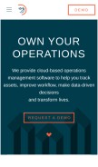 How dudesolutions.com looks like on a mobile device such as an iPhone.