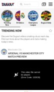 How dugout.com looks like on a mobile device such as an iPhone.