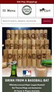 How dugoutmugs.com looks like on a mobile device such as an iPhone.