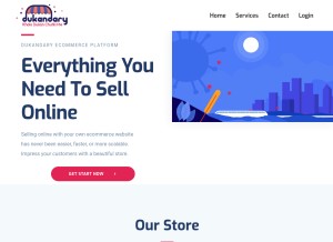 How dukandary.com looks like on a tablet such as an iPad.
