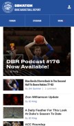 How dukebasketballreport.com looks like on a mobile device such as an iPhone.