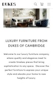 How dukesofcambridge.co.uk looks like on a mobile device such as an iPhone.