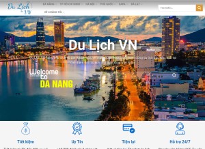 How dulichvn.net looks like on a tablet such as an iPad.