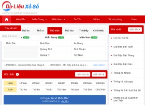 How dulieuxoso.com looks like on a tablet such as an iPad.