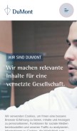 How dumontnet.de looks like on a mobile device such as an iPhone.