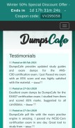 How dumpscafe.com looks like on a mobile device such as an iPhone.