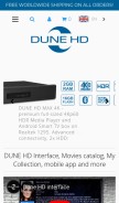 How dune-hd.com looks like on a mobile device such as an iPhone.