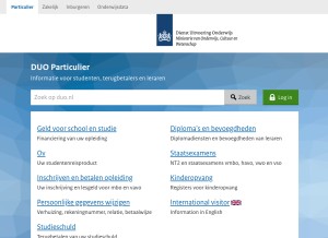 How duo.nl looks like on a tablet such as an iPad.