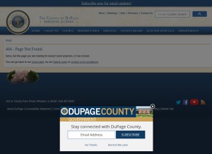 How dupageco.org looks like on a tablet such as an iPad.