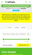 How duproprio.com looks like on a mobile device such as an iPhone.